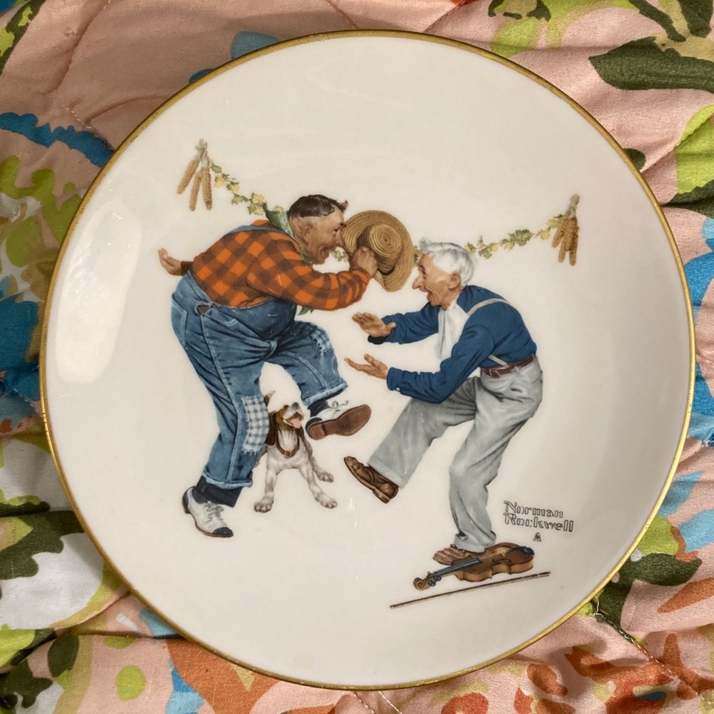 Vintage Norman Rockwell Plate - Fancy Footwork
